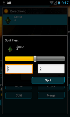 Splitting a fleet into two ships each