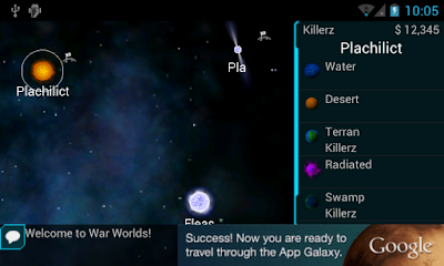 Landscape mode starfield view