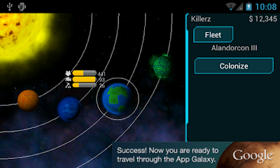 Landscape mode solarsystem view