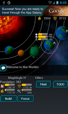 Portrait mode solarsystem view