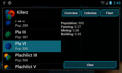 In-game screenshot of the Colonies tab